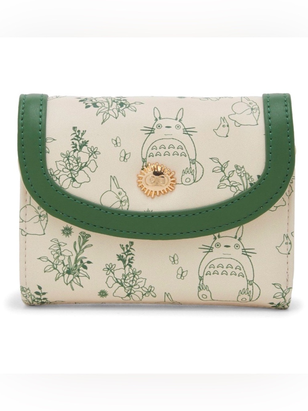 NEW Studio Ghibli Totoro Cream and Green Print Wallet - Picture 4 of 7